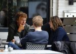 Amsterdam 22 mei 2015    
Derk Bolt met kennisen op terras.