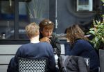 Amsterdam 22 mei 2015    
Derk Bolt met kennisen op terras.