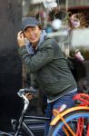 Amsterdam 26 mei 2015   
Derk Bolt op de fiets in amsterdam zuid
