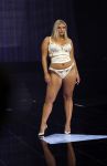 Amsterdam 5 maart 2024
Modeshow Hunkemoller in de westergasfabriek . Oa Loiza lamers loopt mee. Isadee Jansen