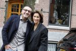 Amsterdam 23 maart 2024
Kristina Bozilovic met haar man Tamer op straat in Amsterdam zuid.