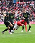 Eindhoven, 3 maart 2024 PSV-Feyenoord, eindstand 2-2 
Kompetitie Seizoen 2023-2024
Malik Tillman wordt bewerkt door Thomas Beelen Mats Wieffer Quilindschy Hartman