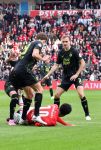 Eindhoven, 3 maart 2024 PSV-Feyenoord, eindstand 2-2 
Kompetitie Seizoen 2023-2024
Malik Tillman wordt bewerkt door Thomas Beelen Mats Wieffer Quilindschy Hartman