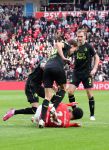 Eindhoven, 3 maart 2024 PSV-Feyenoord, eindstand 2-2 
Kompetitie Seizoen 2023-2024
Malik Tillman wordt bewerkt door Thomas Beelen Mats Wieffer Quilindschy Hartman