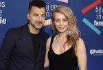 Amsterdam 15 maart 2024
Boekenbal in de stadschouwburg. Ozcan Akyol  en partner Anna van den Breemer (Eus)