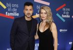 Amsterdam 15 maart 2024
Boekenbal in de stadschouwburg. Ozcan Akyol  en partner Anna van den Breemer (Eus)