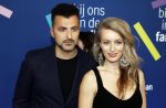 Amsterdam 15 maart 2024
Boekenbal in de stadschouwburg. Ozcan Akyol  en partner Anna van den Breemer (Eus)
