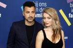 Amsterdam 15 maart 2024
Boekenbal in de stadschouwburg. Ozcan Akyol  en partner Anna van den Breemer (Eus)