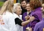 Utrecht 15 maart 2024
 Prinses Beatrix doet vrijwilligerswerk in een stadsboerderij tijdens de twintigste editie van NLdoet, de grootste vrijwilligersactie van Nederland
