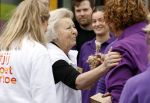 Utrecht 15 maart 2024
 Prinses Beatrix doet vrijwilligerswerk in een stadsboerderij tijdens de twintigste editie van NLdoet, de grootste vrijwilligersactie van Nederland