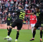 Eindhoven, 3 maart 2024 PSV-Feyenoord, eindstand 2-2 
Kompetitie Seizoen 2023-2024
Quintin Timber en Santiago Gimenez