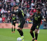 Eindhoven, 3 maart 2024 PSV-Feyenoord, eindstand 2-2 
Kompetitie Seizoen 2023-2024
Quintin Timber en Santiago Gimenez
