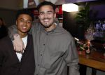Amsterdam 27 maart 2024
Boekpresentatie Nino Wilkes in boom boom Chicago. Shane Kluivert  en Quincy Kluivert