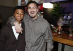 Amsterdam 27 maart 2024
Boekpresentatie Nino Wilkes in boom boom Chicago. Shane Kluivert  en Quincy Kluivert