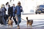 Amsterdam 5 maart 2026
Annekee Molenaar met hun 2 honden op straat in Amsterdam zuid.
