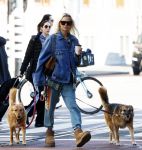 Amsterdam 5 maart 2026
Annekee Molenaar met hun 2 honden op straat in Amsterdam zuid.