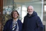 Amsterdam 8 maart 2026
Caroline Tensen  met haar man Ernst-Jan Smids in Amsterdam zuid.