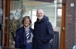 Amsterdam 8 maart 2026
Caroline Tensen  met haar man Ernst-Jan Smids in Amsterdam zuid.