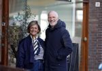 Amsterdam 8 maart 2026
Caroline Tensen  met haar man Ernst-Jan Smids in Amsterdam zuid.