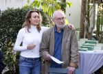 Amsterdam 1 maart 2026
Presentatie boek Lies Visschedijk bij de botanische tuin . Hans Dorrestijn reikte het eerste exemplaar uit . Hans Dorrestijn met zijn PA Daniela Titocci