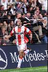 4 April 1999
Ruud v Nistelrooij blijdschap na doelpunt tegen AJAX
PSV-AJAX 3-1