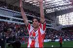 4 April 1999
Blijdschap bij Ruud v Nistelrooyna afloop van PSV-AJAX 3-1