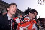 Eindhoven, 30 april 2000
PSV Landskampioen 
Feest na de wedstrijd PSV-RKC, eindstand 7-1
Ruud v Nistelrooy samen met Arnold Bruggink