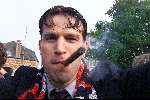 Eindhoven, 30 april 2000
PSV Landskampioen 
Feest na de wedstrijd PSV-RKC, eindstand 7-1
Ernest faber met sigaar