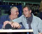 Arnhem, 26 april 2000
Nederland-Schotland, eindstand 0-0
Frits Korbach met Jack v Gelder