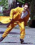 Eindhoven, 26 april 2000
Johan Vlemmix in zijn oranje pak op de skates