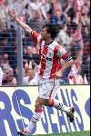Eindhoven, 30 april 2000
PSV Landskampioen 
Feest na de wedstrijd PSV-RKC, eindstand 7-1
Luc Nilis