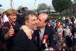 Eindhoven, 30 april 2000
PSV Landskampioen 
Feest na de wedstrijd PSV-RKC, eindstand 7-1
Erik Gerets wordt gekust door Mart v d Heuvel
