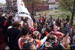 Eindhoven, 30 april 2000
PSV Landskampioen 
Feest na de wedstrijd PSV-RKC, eindstand 7-1
Ruud v Nistelrooy