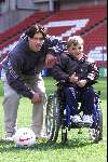 Eindhoven 14 april 2000
Ruud v Nistelrooy met Max voor spieren voor spieren.