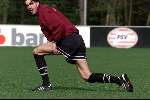 Eindhoven 27 april 2000
1e training Ruud v Nistelrooy na keuring Manchester United.