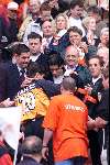 Eindhoven, 30 april 2000
PSV Landskampioen 
Feest na de wedstrijd PSV-RKC, eindstand 7-1
Ruud v Nistelrooy met Patrick Lodewijks