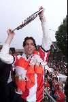 Eindhoven 30 april 2000
PSV landskampioen 1999-2000
Ruud v Nistelrooy met de schaal