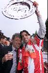 Eindhoven, 30 april 2000
PSV-RKC, eindstand 7-1
PSV vier hierna het officiele landskampioenschap seizoen 1999/2000
Ruud v Nistelrooy samen met Erik Gerets