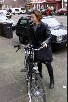 Amsterdam 1 april 2000
Sabine Koning op de fiets