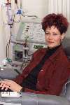 Enschede 9 april 2001
Hermien Timmerman in het ziekenhuis.
Dialyse-apparaat