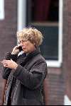 Monnickendam 19 april 2001
Ria Lubbers bellend met haar gsm.