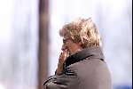 Monnickendam 19 april 2001
Ria Lubbers bellend met haar gsm.