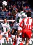 FC Groningen-PSV , eindstand 0-1
1993
Adri v tiggelen in duel met Hennie Meijer