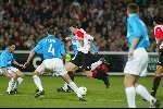 Rotterdam 21 maart 2002
Feyenoord-PSV 1-1 kwartfinale uefa cup
Ernest Faber en Brett Emerton