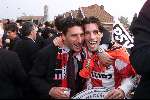 Eindhoven, 30 april 2000
PSV-RKC, eindstand 7-1
PSV vier hierna het officiele landskampioenschap seizoen 1999/2000
Ruud v Nistelrooy samen met Luc Nilis