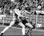 PSV-Goahed Eagles 1980
Piet Wildschut in duel met Jan de Graaf