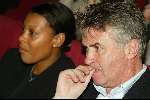 Amsterdam 11 april 2003
Presentatie boek Jan Roelfs in filmtheater
guus hiddink met vriendin