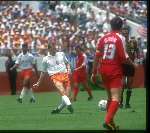 Jan Wouters tijdens het werelkampioenschap voetbal in USA tegen Belgie