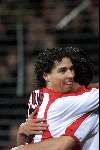 Eindhoven 31 maart 2001
PSV- fc Twente 2-1
John de Jong blij na de 2-0