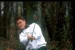 Johnny Bosman tijdens een rondje golf